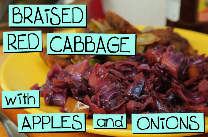 Braised Red Cabbage with Apples and Onions