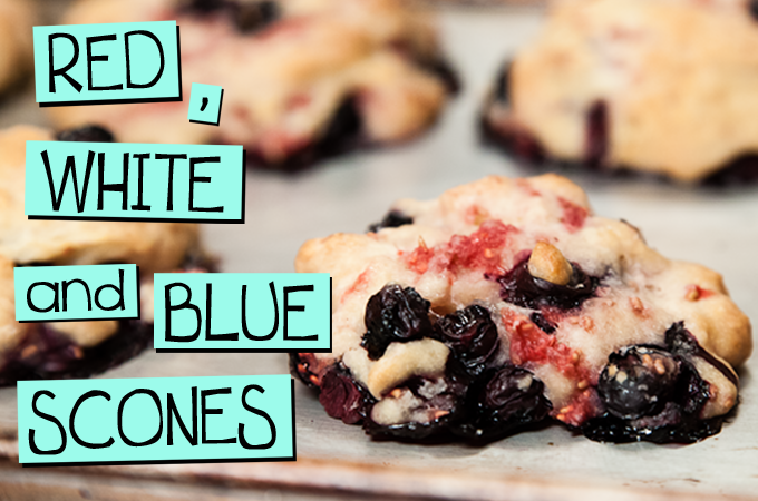 Red, White and Blue Scones